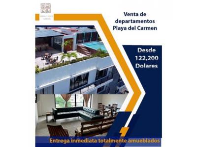 DEPARTAMENTOS EN PLAYA DEL CARMEN MAYAN´ROUTE CONDOS, 47 mt2, 1 recamaras