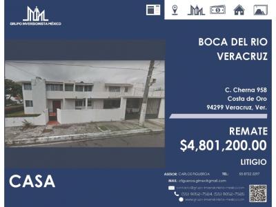 Casa Hermosa en Boca del Rio Veracruz, 300 mt2, 5 recamaras