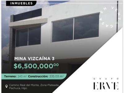 Casa en Venta Mina Vizcaina 3, zona plateada, 335 mt2, 5 recamaras