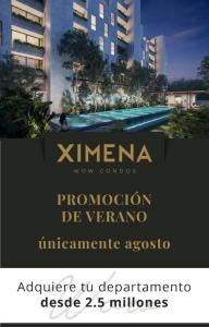 Departamento en Residencial Ximena en Via Cumbres Cancún, Preventa, 80 mt2, 2 recamaras